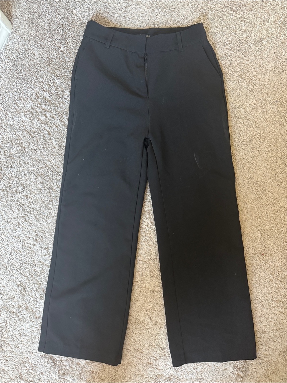 Women's Black Straight-Leg Trousers - Sleek Workwear / D8